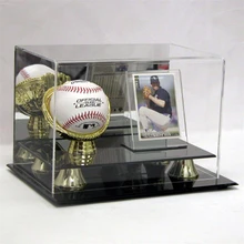 Acryl Baseball-Halter 4er-Set – Durchsichtiges Stativ Für Bälle Bis 80 Mm, Inkl. 12 Mini-Schläger & Ringe