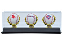 ACRYLIC GOLD GLOVE BASEBALL BALL & CARD DISPLAY CASE