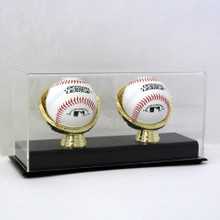 ACRYLIC GOLD GLOVE BASEBALL BALL & CARD DISPLAY CASE