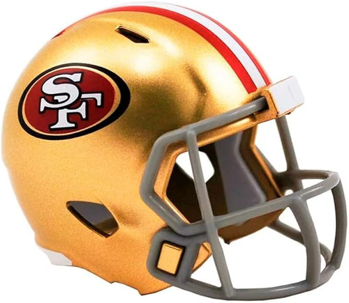San Francisco 49ers Revolution Mini Pocket Pro Size Football Helmet