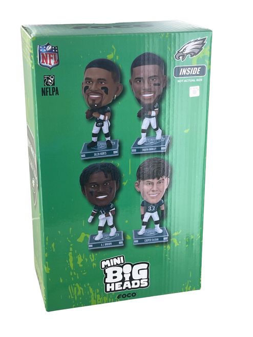 NFL Philadelphia Eagles Super Bowl LIX Champions Mini Bobbleheads 4-pack Set In Box