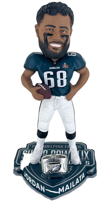 Jordan Mailata Philadelphia Eagles Super Bowl LIX Champions 8" Player Bobblehead Doll Bobble