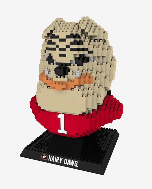 Georgia Bulldogs Mascot Hairy Dawg BRXLZ Lego Style Bust Building Block Set
