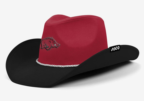Arkansas Razorbacks NCAA Two Tone Cowboy Hat Size 7 3/8