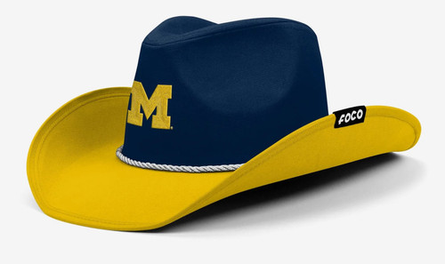 Michigan Wolverines NCAA Two Tone Cowboy Hat Size 7 3/8