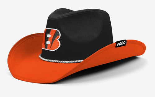 Cincinnati Bengals NFL Two Tone Cowboy Hat Size 7 3/8