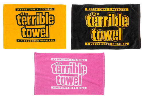 Pittsburgh Steelers Terrible Towel Set of 3 Towels - Gold, Black and Pink