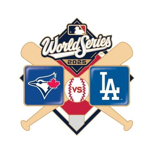 2025 World Series Dueling Head to Head Lapel Pin - Los Angeles Dodgers vs. Toronto Blue Jays 2025 World Series Dueling Head to Head Lapel Pin - Los Angeles Dodgers vs. Toronto Blue Jays