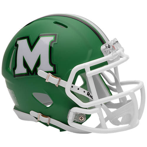 Marshall Thundering Herd Flat Green NCAA Revolution SPEED Mini Football Helmet Marshall Thundering Herd Flat Green NCAA Revolution SPEED Mini Football Helmet