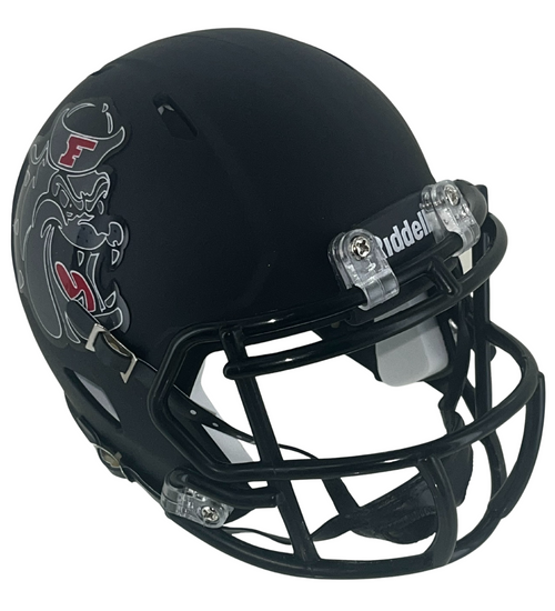 Fresno State Bulldogs Matte Black Bulldog NCAA Riddell Speed Mini Football Helmet Image Fresno State Bulldogs Matte Black Bulldog NCAA Riddell Speed Mini Football Helmet Image