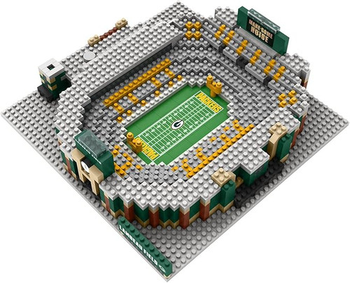 Green Bay Packers Lambeau Field Mini BRXLZ Lego Style Building Block Set