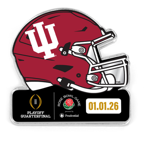 Indiana Hoosiers CFP Rose Bowl January 1, 2026 Commemorative Helmet Lapel Pin