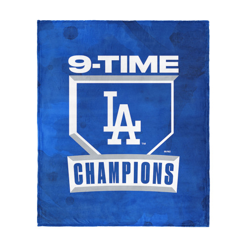 MLB Los Angeles Dodgers 2025 World Series 9-TIME Champions 50" x 60" Silk Touch Throw Blanket