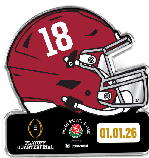 Alabama Crimson Tide CFP Rose Bowl January 1, 2026 Commemorative Helmet Lapel Pin