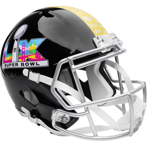 Super Bowl 60 LX Riddell Black SPEED REPLICA Full Size Football Helmet - Levi's Stadium, San Francisco Bay Area