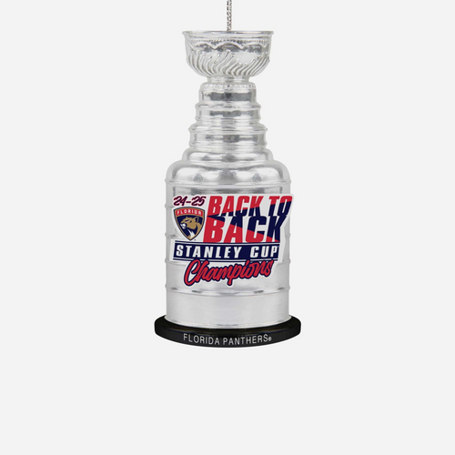 NHL Florida Panthers 2025 Back To Back Champions Stanley Cup Trophy Christmas Tree Ornament