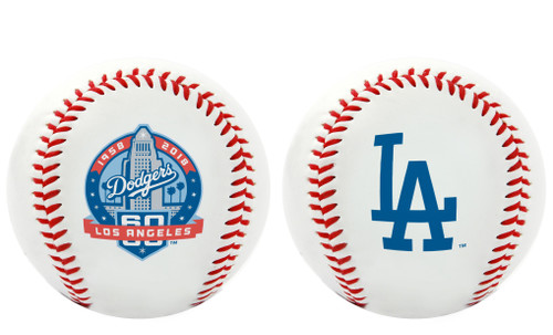 MLB Los Angeles Dodgers 60th Anniversary Collectible Souvenir Replica Baseball by Rawlings