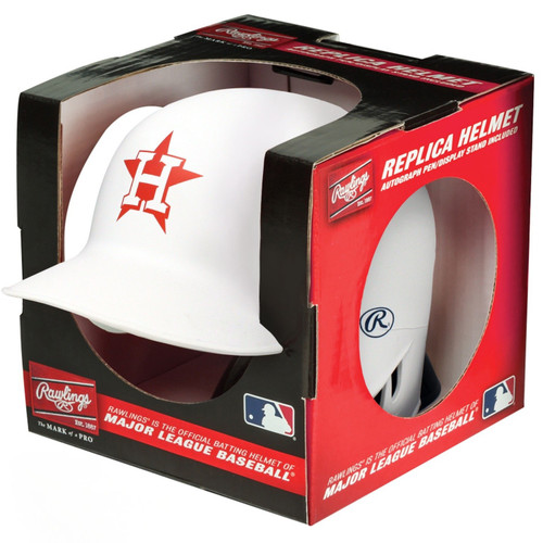 Houston Astros Matte White MLB Rawlings Replica Baseball Mini Helmet