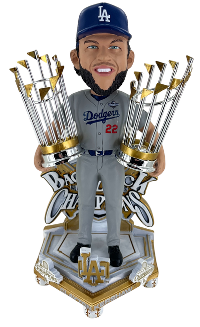Clayton Kershaw Los Angeles Dodgers 2025 Back To Back World Series Champions 8" Bobblehead Bobble Head Doll