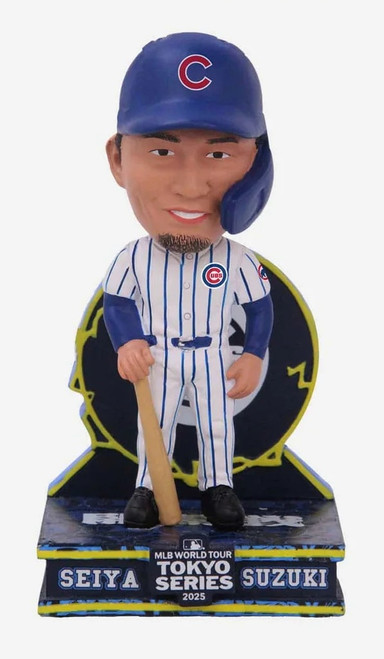 Chicago Cubs Seiya Suzuki Tokyo Series Mini Bighead Bobblehead Bobble
