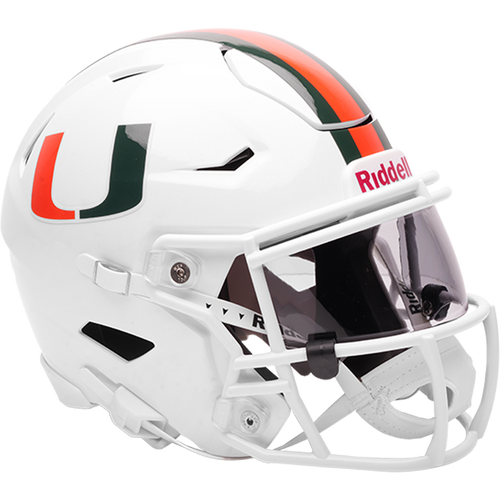 Miami Hurricanes NCAA Riddell Mid Size SpeedFlex Football Helmet