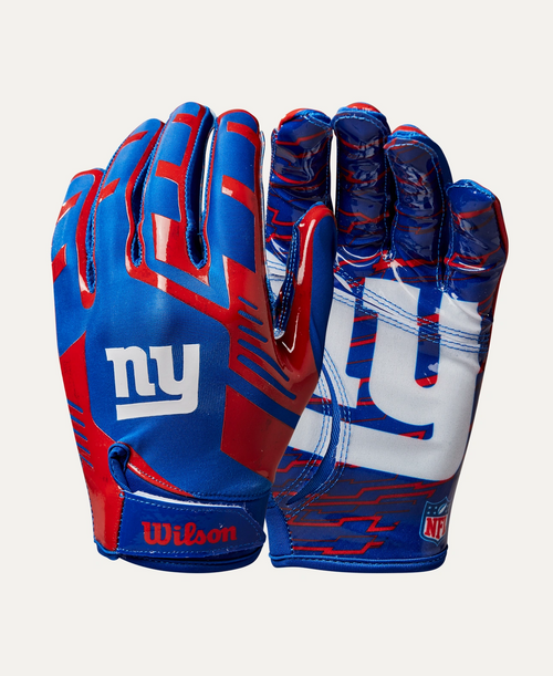 New York Giants NFL Stretch Fit Receiver Football Gloves