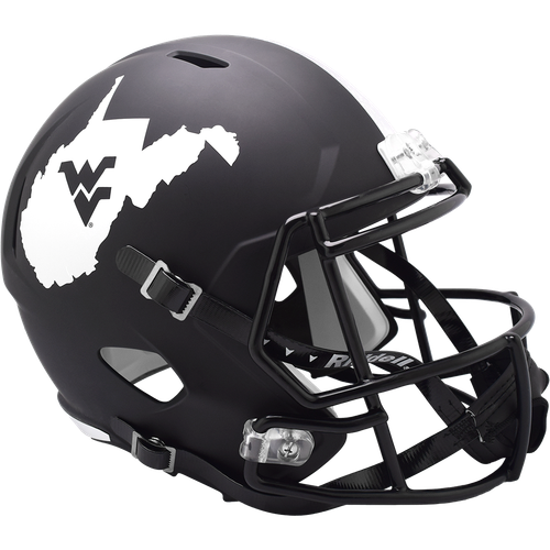 West Virginia Mountaineers Coal Rush SPEED Riddell Full Size Replica Football Helmet