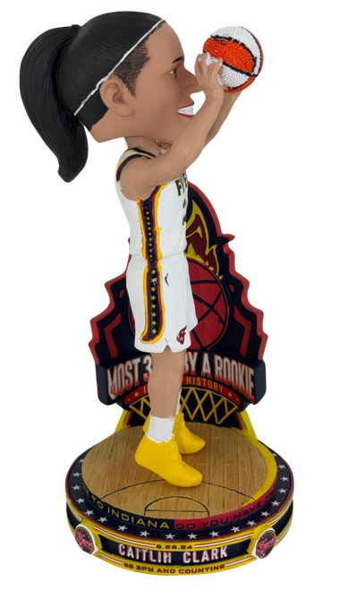 Caitlin Clark Indiana Fever 3 Point Record 8" Bobblehead Bobble Head Doll