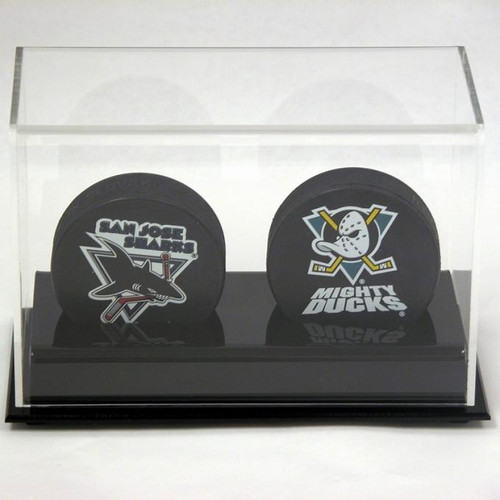 DELUXE ACRYLIC SIX HOCKEY PUCK DISPLAY CASE - Collectible Supplies