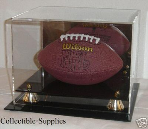 DELUXE MINI FOOTBALL DISPLAY with GOLD RISERS