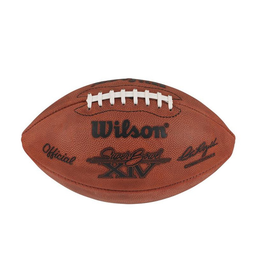 Super Bowl XIV (Fourteen 14) Los Angeles Rams vs. Pittsburgh Steelers Official Leather Authentic Game Football by Wilson