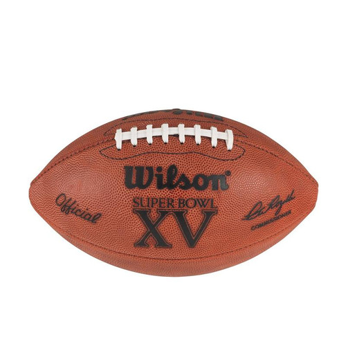 Super Bowl XV (Fifteen 15) Philadelphia Eagles vs. Oakland Raiders Official Leather Authentic Game Football by Wilson