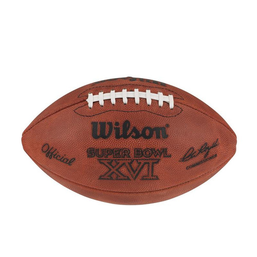 Super Bowl XVI (Sixteen 16) San Francisco 49ers vs. Cincinnati Bengals Official Leather Authentic Game Football by Wilson