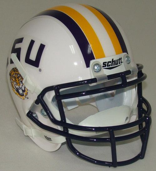 LSU Tigers 1997 Schutt White Throwback Mini Authentic Football Helmet