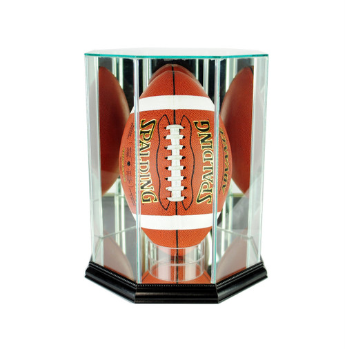 Deluxe Real Glass Upright Football Display Case