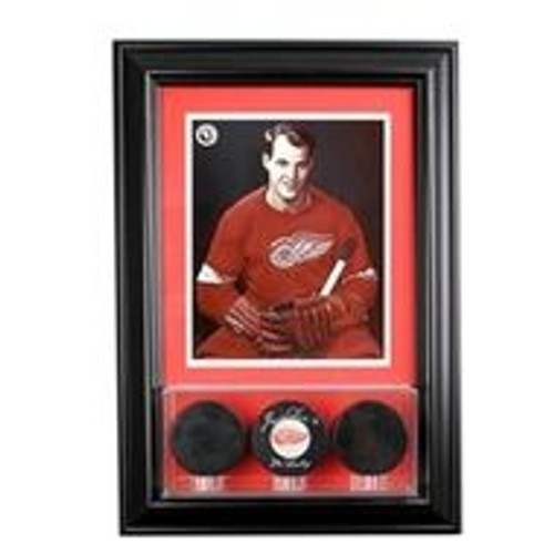Deluxe Real Glass Wall Mounted Triple Puck 8 x 10 Display Case