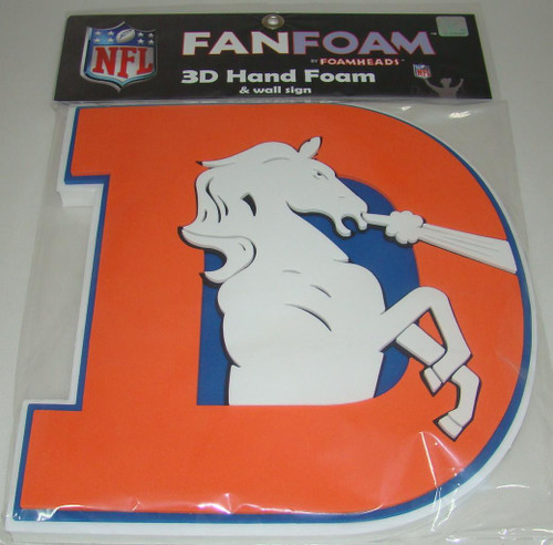 Denver Broncos Throwback 3D Fan Foam Logo Sign