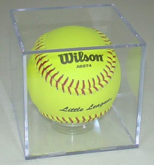 SOFTBALL CUBE DISPLAY CASE with Stand for 11 inch Softball