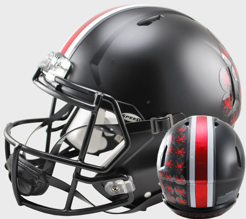 Ohio State Buckeyes Alternate BLACK SPEED Riddell Full Size Replica Helmet