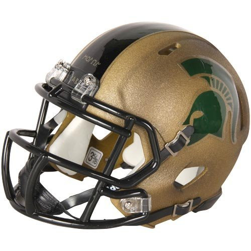 NCAA Michigan State Spartans Univeristy Gold 2011 Special Speed Mini Football Helmet