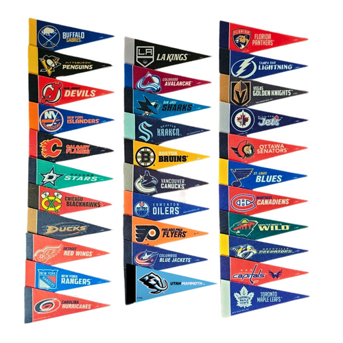 NHL Mini Pennant Set (all 32 Teams including the Utah Mammoth)