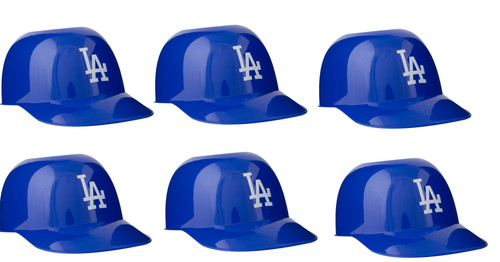 Los Angeles Dodgers MLB 8oz Snack Size / Ice Cream Mini Baseball Helmets - Quantity 6