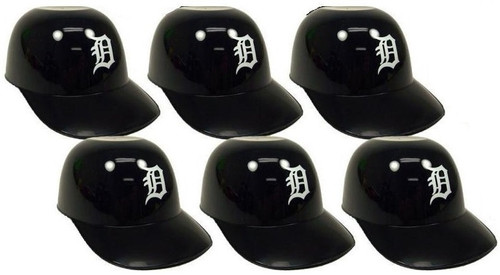 Detroit Tigers MLB 8 oz Snack Size / Ice Cream Mini Baseball Helmets - Quantity 6