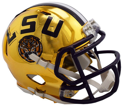 LSU Tigers Alternate Chrome NCAA Riddell Speed Mini Helmet