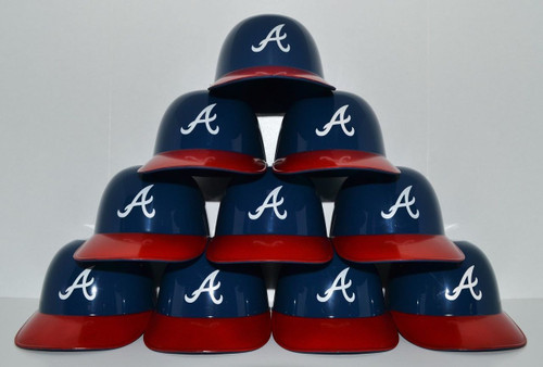 Atlanta Braves MLB 8oz Snack Size / Ice Cream Mini Baseball Helmets - Quantity 10