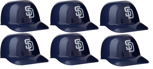 San Diego Padres MLB 8oz Snack Size / Ice Cream Mini Baseball Helmets - Quantity 6