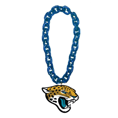 Jacksonville Jaguars NFL Touchdown Fan Chain 10 Inch 3D Foam Magnet Necklace Turquoise