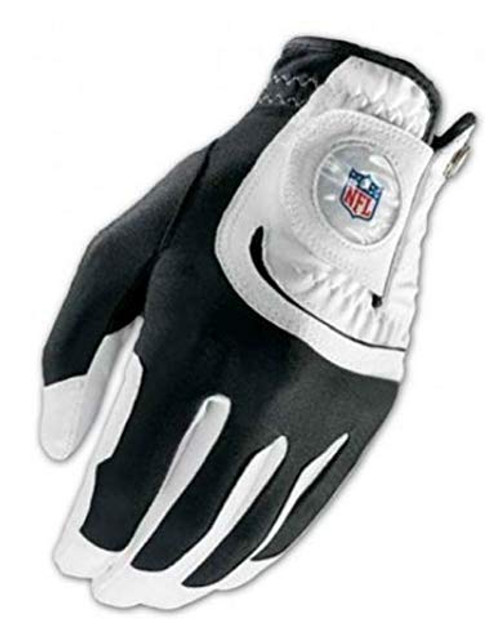 Wilson Staff NFL Fit All Men's White Golf Glove, One Size, Left Hand