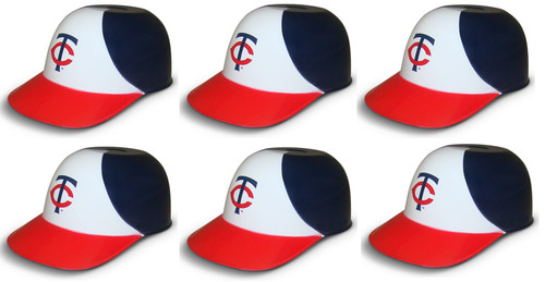 Minnesota Twins MLB 8oz Snack Size / Ice Cream Mini Baseball Helmets - Quantity 6