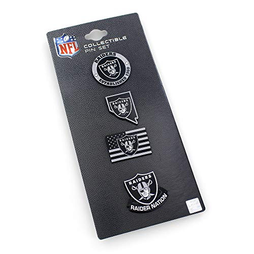 Las Vegas Raiders NFL Team Pride Collectible Lapel Pin Set 4-Pack